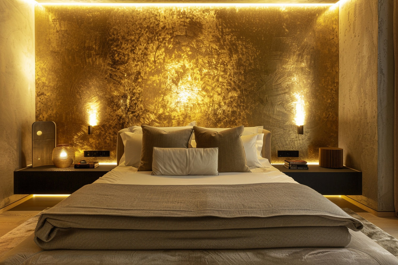 Pereți accent cu vopsea metalizată: tendințe 2026